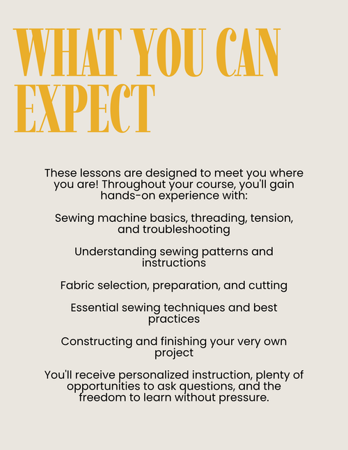 1-on-1 Sewing Lessons | Atlanta, Georgia